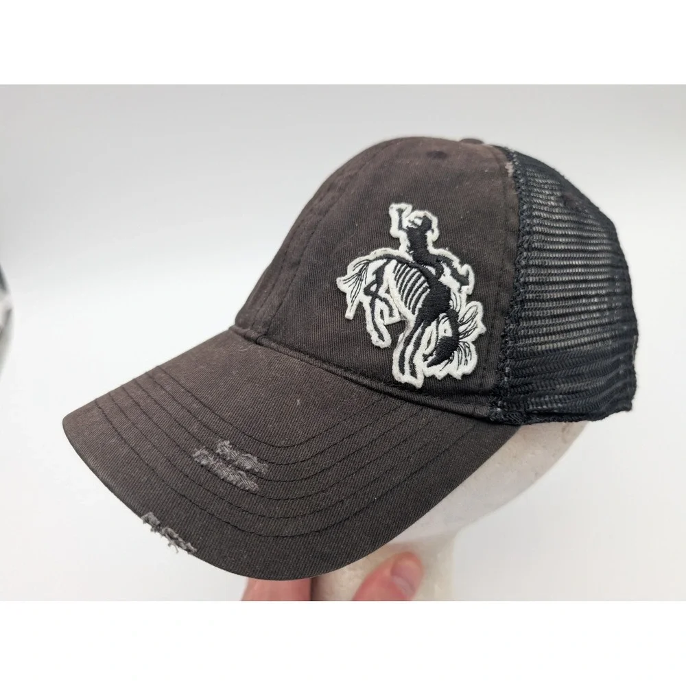 Gary Allan Black Trucker Hat Distressed Bronco Country Music Concert Mesh Cap